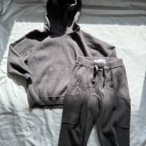 Zara Kids Hooded Knit Sweatshirt and Cargo Joggers